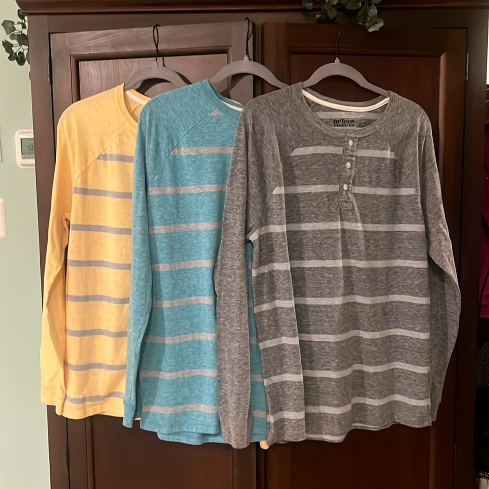 Three Urban Pipeline shirts